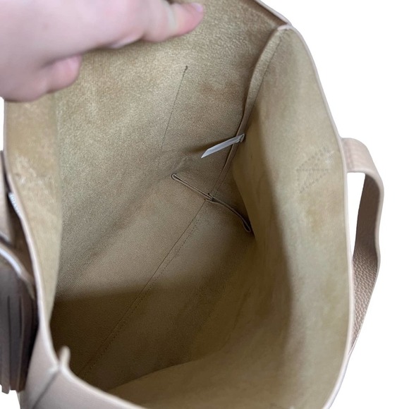 Leather Shoulder Bag Unbranded Tan Front Pocket Purse - Picture 9 of 10